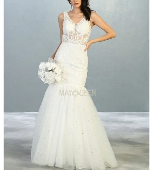 COPY - New mermaid formal wedding dress bridal gown - Picture 1 of 8